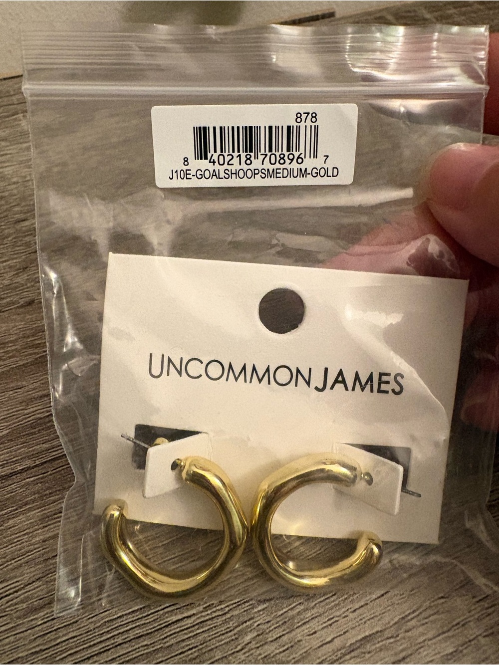NWT Uncommon James Gold Medium Hoop Earrings